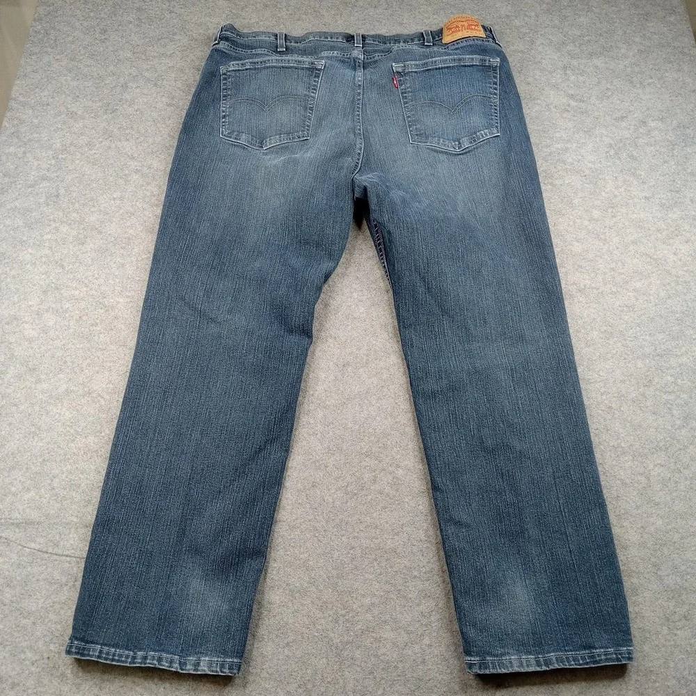 Levis 569 Jeans‎ Mens 42x29 Blue Regular Straight Stretch Denim Medium Wash